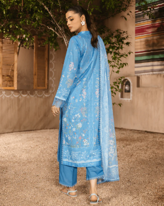 Ayleen Vol#2 Rangkaari 3pc Lawn Digital Print Embroidered shirt & Lawn Voil Printed Dupatta