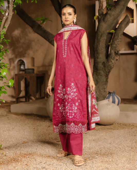 Ayleen Vol#2 Rangkaari 3pc Lawn Digital Print Embroidered shirt & Lawn Voil Printed Dupatta