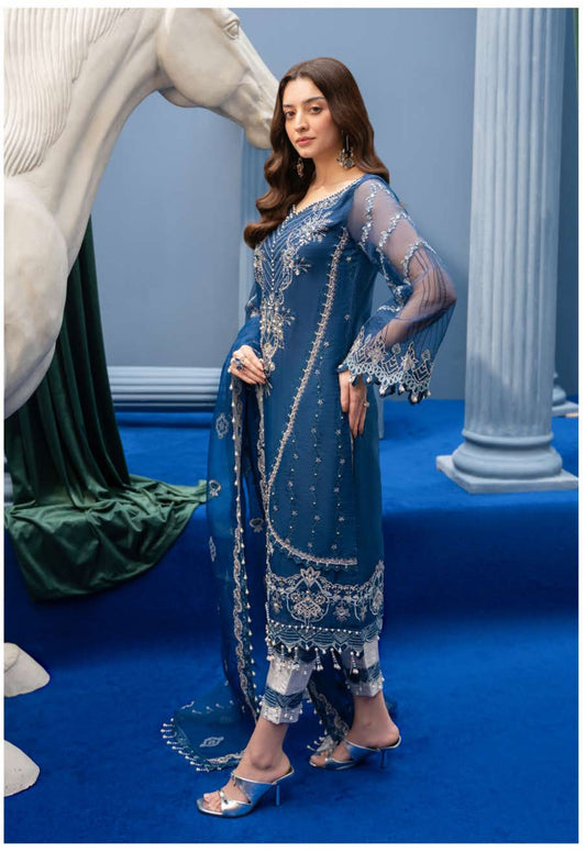 Glamour GLR-02 by Razab – Luxury Embroidered Fancy Silk 3 Piece Suit