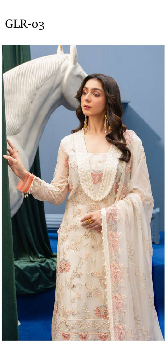 Glamour GLR-03 by Razab – Luxury Embroidered Fancy Silk 3 Piece Suit