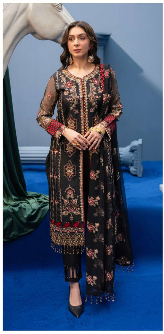 Glamour GLR-05 by Razab – Luxury Embroidered Fancy Silk 3 Piece Suit