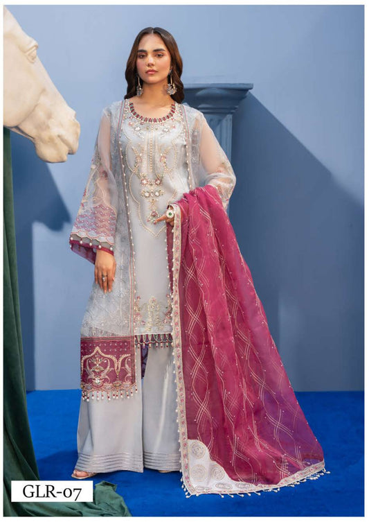 Glamour GLR-07 by Razab – Luxury Embroidered Fancy Silk 3 Piece Suit