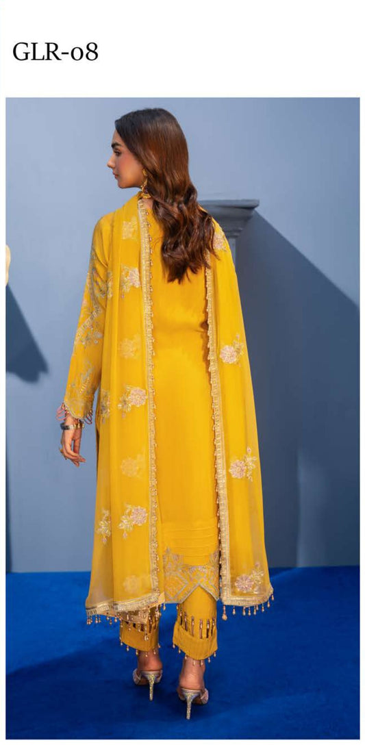 Glamour GLR-08 by Razab – Luxury Embroidered Fancy Silk 3 Piece Suit