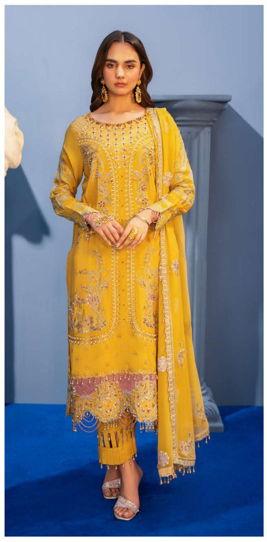 Glamour GLR-08 by Razab – Luxury Embroidered Fancy Silk 3 Piece Suit