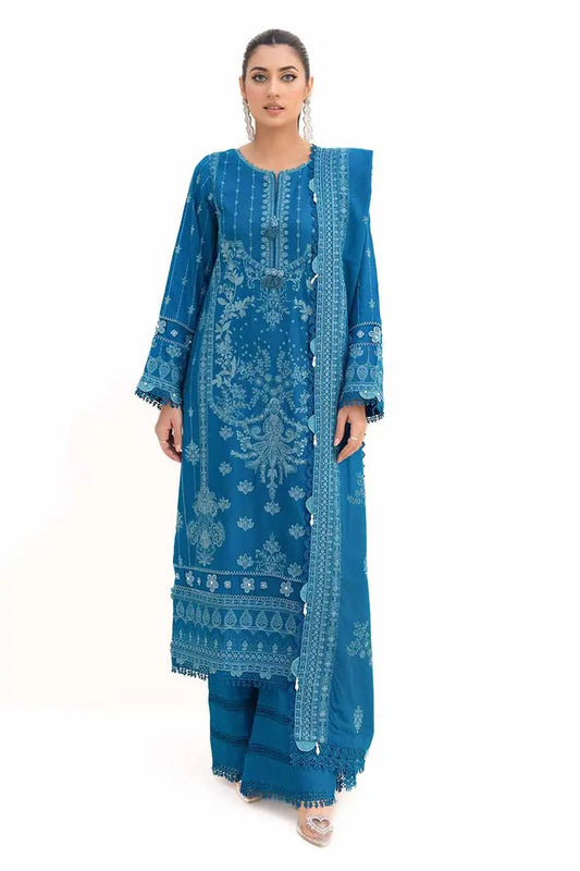 Embroidered Acrylic Suit with Dupatta BY GUL AHMED - AP42005