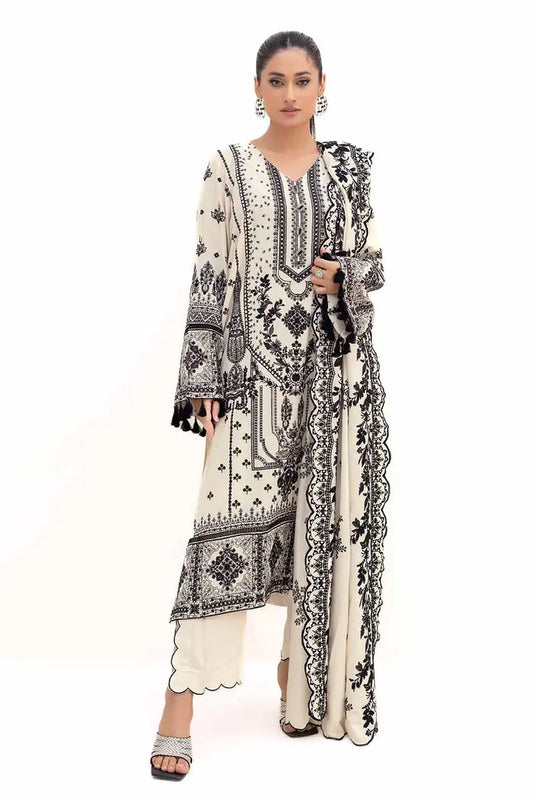 Embroidered Acrylic Suit with Embroidered Acrylic Dupatta BY GUL AHMED V02 – AP42006