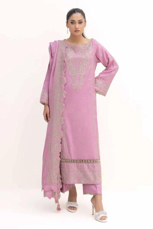 Embroidered Acrylic Suit with Embroidered Acrylic Dupatta BY GUL AHMED V02 – AP42008