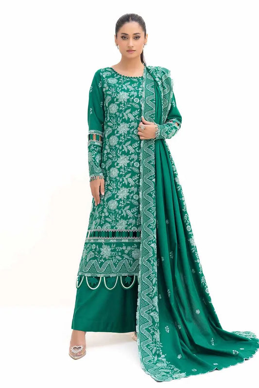 Embroidered Acrylic Suit with Embroidered Acrylic Dupatta BY GUL AHMED V02 – AP42010