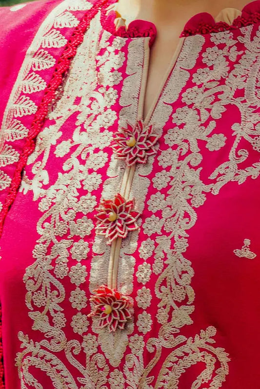 Embroidered Acrylic Suit with Dupatta BY GUL AHMED – AP42014