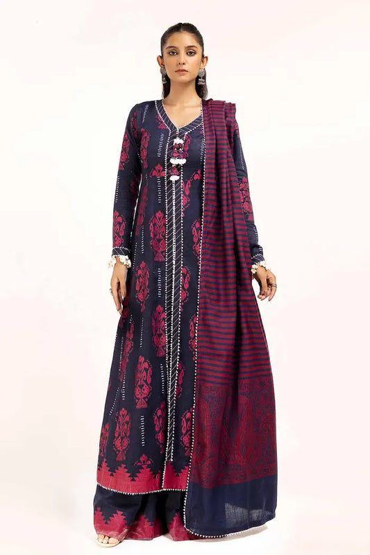 Jacquard Suit with Pashmina Dupatta BY GUL AHMED V02 – AP42023