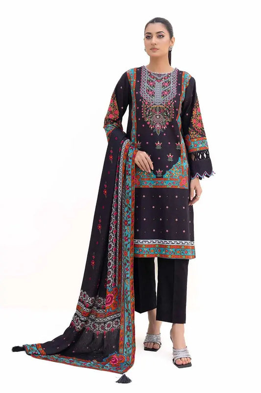 Printed Khaddar Suit with Printed Pashmina Dupatta BY GUL AHMED – AP42030