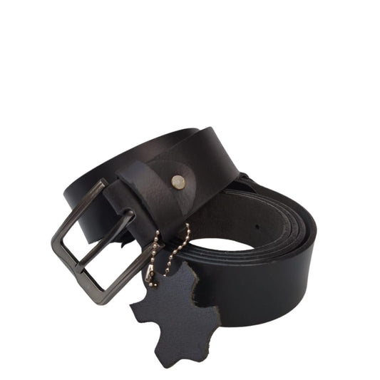 (Big Size) - Men buffalo leather belt | Waist Belt for boys & Mens (Black)