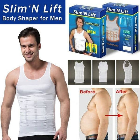Slim N Fit Body Shaper Vest Compression Shirt Slimming Underwear Tummy Control Fitness Apparel For Men