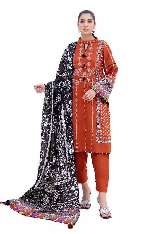 Printed Light Khaddar Suit By GUL AHMED – K42008L