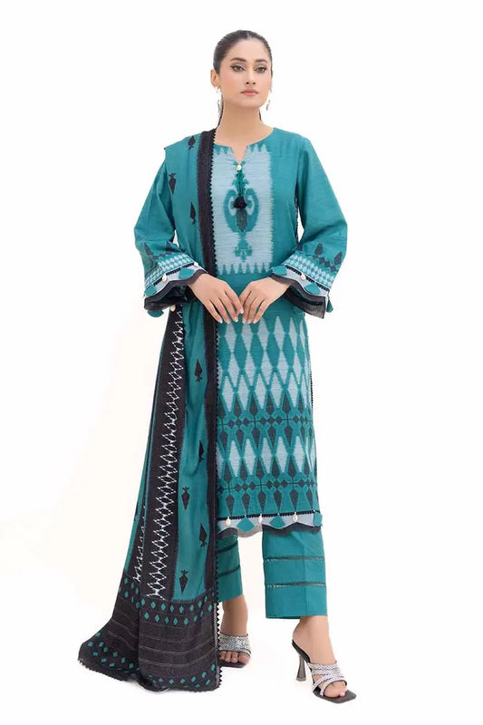 Jacquard Suit with Printed Pashmina Dupatta By GUL AHMED - MJ42058