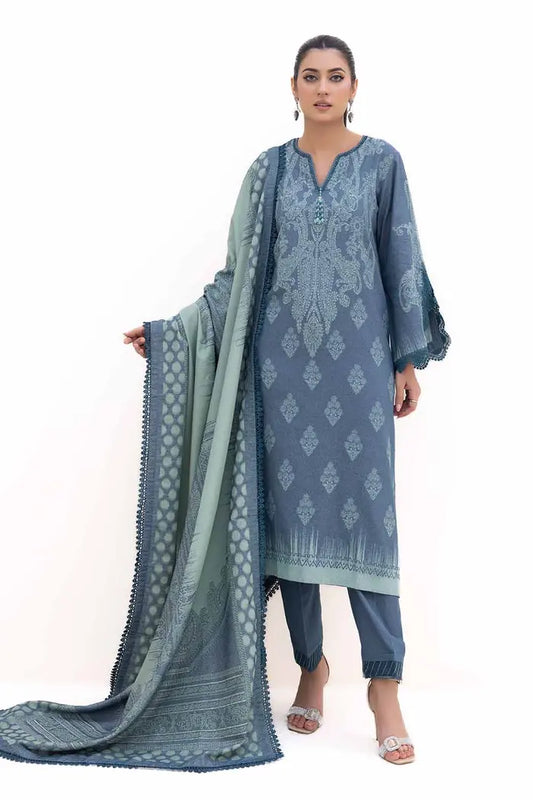 Jacquard Suit with Jacquard Dupatta By GUL AHMED - MJ42059