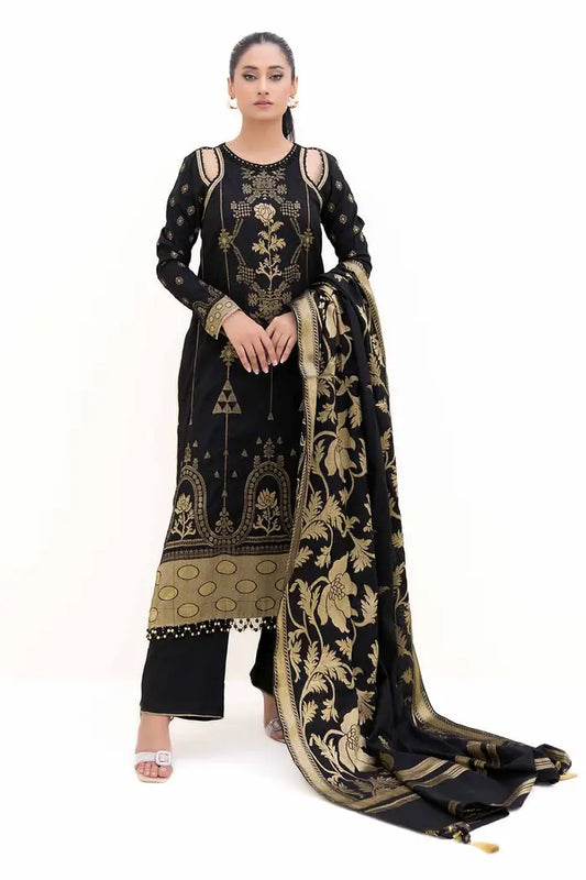 Jacquard Suit with Jacquard Dupatta By GUL AHMED - MJ42062